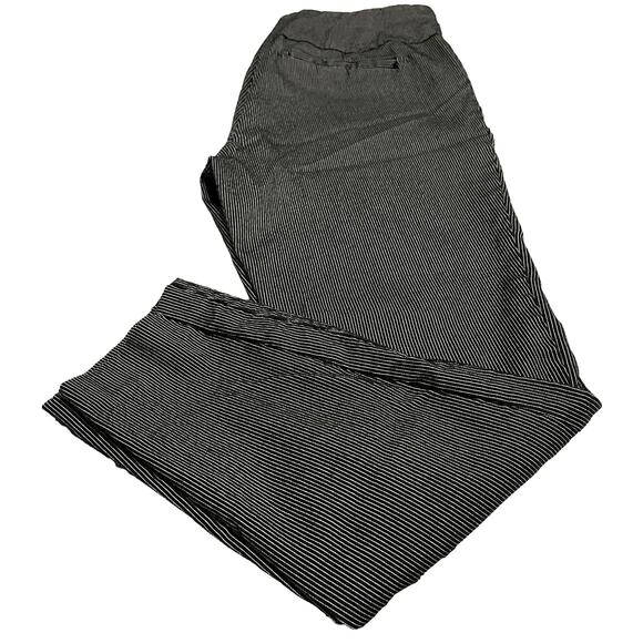 7TH AVENUE DESIGN STUDIO SKINNY LEG PULL-ON PANTS, WOMENS-L-GREY/WHITE PINSTRIPE - Picture 8 of 12